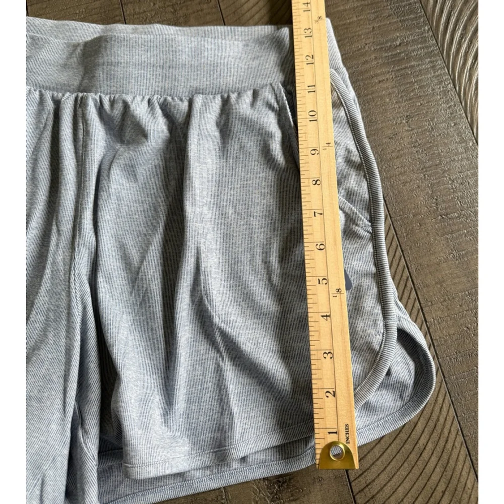 Nike Dri Fit Pull On Shorts Size L Blue Stripe with Pockets - Picture 4 of 5